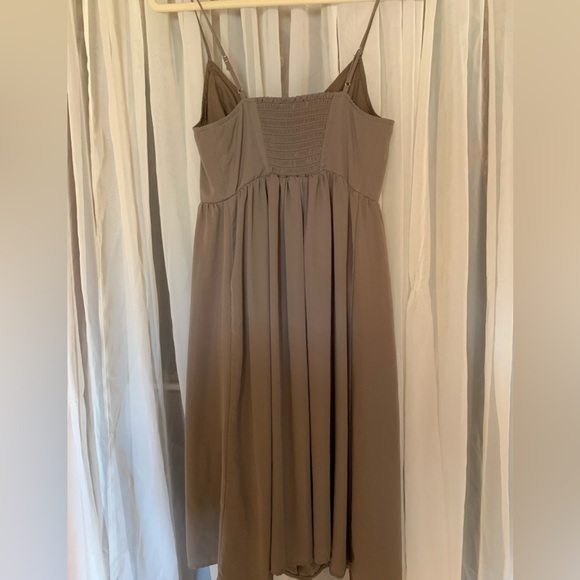 Olive green button up midi dress , Size M, - Picture 5 of 5